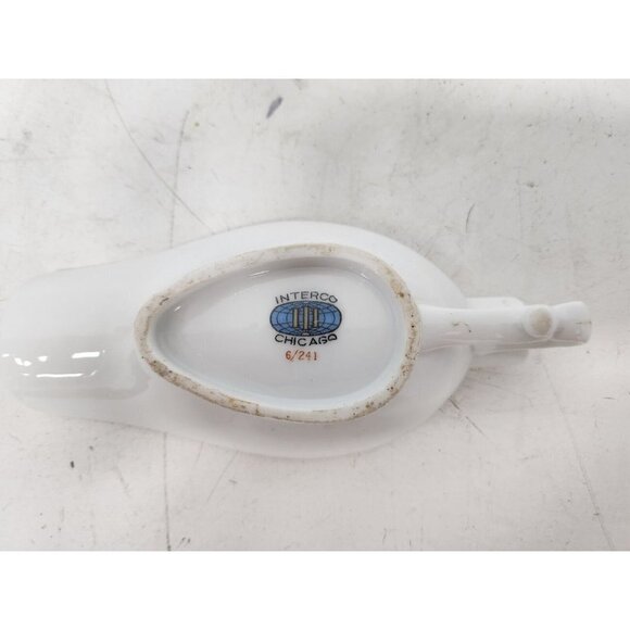 Vintage Interco Chicago Japan Pink Rose Porcelain Ash Tray Limited Edition White - Picture 8 of 11